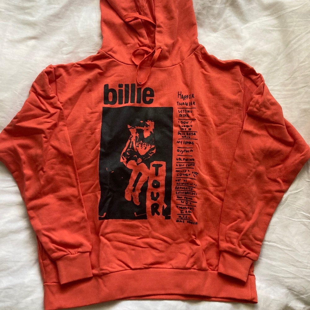 2022 Billie Eilish Happier Than Ever Tour Concert Exclusive Hoodie Medium